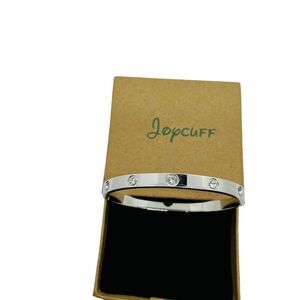 Joycuff Bangle Bracelet Women Silver Tone Comfort Round Shape Perfect Designed